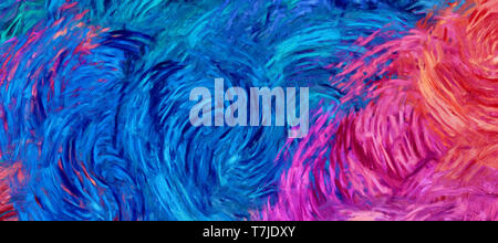 Abstrakte Textur Hintergrund. Digitale Malerei in Vincent Van Gogh style Artwork. Hand gezeichnet künstlerische Muster. Moderne Kunst. Gut für gedruckte Bilder, p Stockfoto