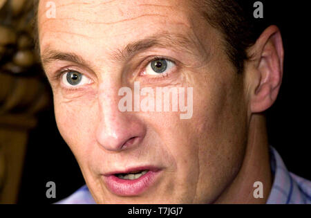 Ehemaliger Meister Jockey Richard dunwoody dargestellt im Bonham Hotel, Edinburgh. Stockfoto