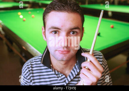 Schottische snooker Profi Steven Maguire von Glasgow. 5/1/2001 Stockfoto