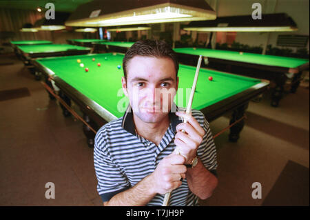 Schottische snooker Profi Steven Maguire von Glasgow. 5/1/2001 Stockfoto