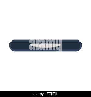 Scanner Vorderansicht Vektorsymbol digitalen Gerät. Büroausstattung Daten isoliert. Copy Machine oben Stock Vektor