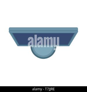Monitor top Anzeigen Vektor icon. Über Computer Elektronische isoliert weiß. PC-Geräte office Stock Vektor