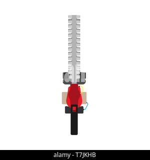 Gardem Heckenschere vektor Rasen Werkzeug Symbol. Anlagen Natur geschnitten. Maschine shear Power schere Landwirt Stock Vektor