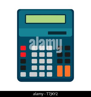 Taschenrechner business Vektor-illustration Icon Design isoliert. Anzeige der Schaltfläche Anmelden finanzieren. Office Steuer flachbild Ausrüstung Stock Vektor