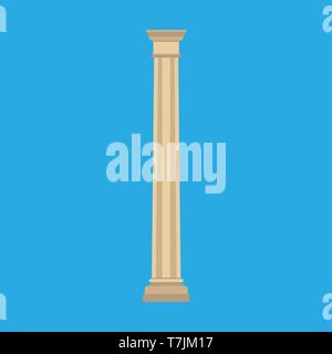 Spalte Geschichte klassische Symbol Monument, Architektonisches Element Vektor icon. Flache Säule außen Marmor Skulptur bar Stock Vektor