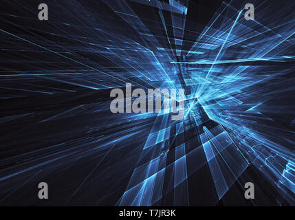 Computer generiert abstrakte tehnology 3D-Abbildung. Dreidimensionale 3D-Fraktale, Textur Stockfoto