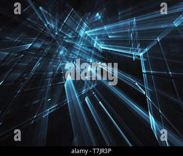 Computer generiert abstrakte tehnology 3D-Abbildung. Dreidimensionale 3D-Fraktale, Textur Stockfoto