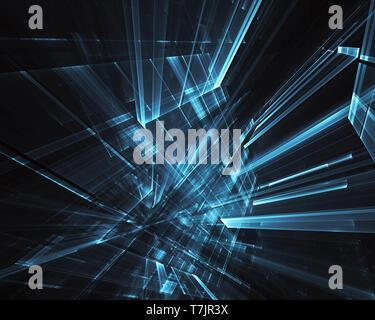 Computer generiert abstrakte tehnology 3D-Abbildung. Dreidimensionale 3D-Fraktale, Textur Stockfoto