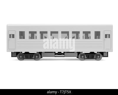 Waggon Zug isoliert auf weißem Hintergrund Stockfoto