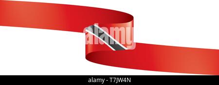 Trinidad und Tobago Flagge, Vector Illustration auf weißem Hintergrund Stock Vektor