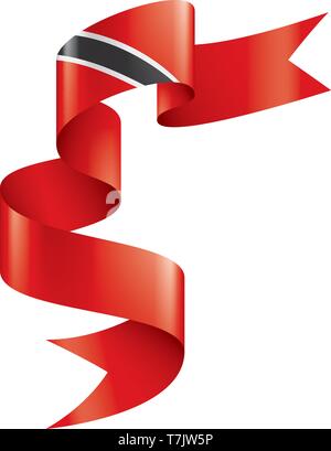 Trinidad und Tobago Flagge, Vector Illustration auf weißem Hintergrund Stock Vektor