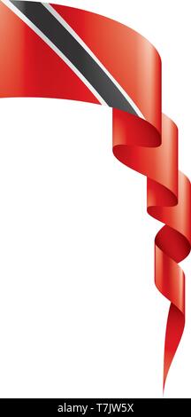 Trinidad und Tobago Flagge, Vector Illustration auf weißem Hintergrund Stock Vektor