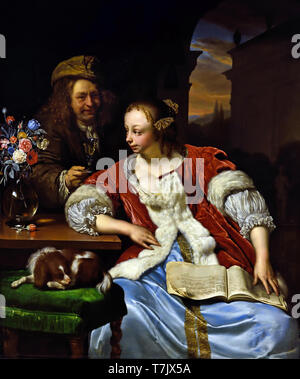 Die unterbrochene Song 1671 von Frans van Mieris, 1635-1681, Niederlande, Niederländisch Stockfoto