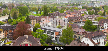Panoramablick auf die Landschaft des Berner Altstadt, Schweiz Stockfoto