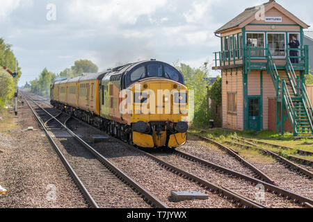 Network Rail Test Zug Stockfoto