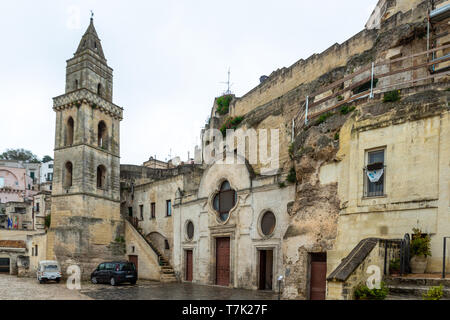 San Pietro Barisano Kirche, Höhle Kloster. Matera Stockfoto