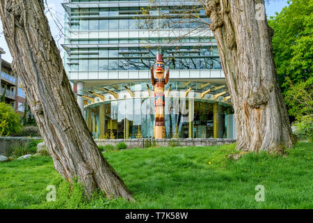 Coast Salish einladende Abbildung, Gordon Smith Gallery der kanadischen Kunst, North Vancouver, British Columbia, Kanada Stockfoto