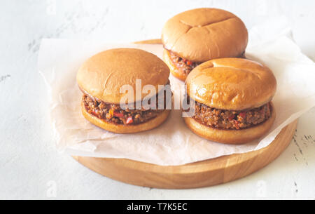 Sloppy Joe - American sandwich Nahaufnahme Stockfoto
