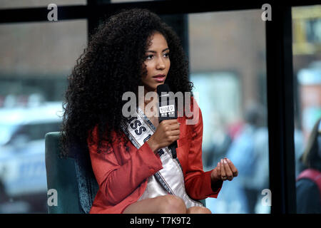 New York, USA. 7. Mai, 2019. Cheslie Kryst am bauen Serie mit der neu gekrönte 2019 Miss USA, Cheslie Kryst am Bau Studio. Quelle: Steve Mack/Alamy leben Nachrichten Stockfoto