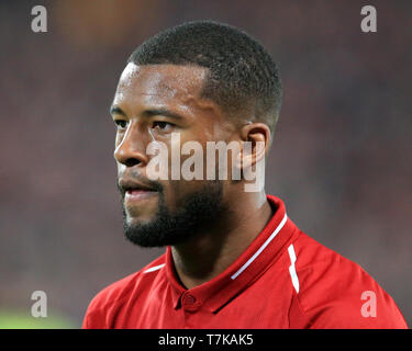 Anfield, Liverpool, Großbritannien. 7. Mai, 2019. UEFA Champions League, Halbfinale, Rückspiel gegen Liverpool FC Barcelona; Georginio Wijnaldum von Liverpool Credit: Aktion plus Sport/Alamy leben Nachrichten Stockfoto