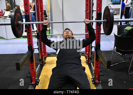 Excel London, UK. 8. Mai 2019. Steigende Gewicht Hebevorrichtung aus China zu erheben, 2019 am 8. Mai 2019, bei Excel London, UK. Bild Capital/Alamy leben Nachrichten Stockfoto