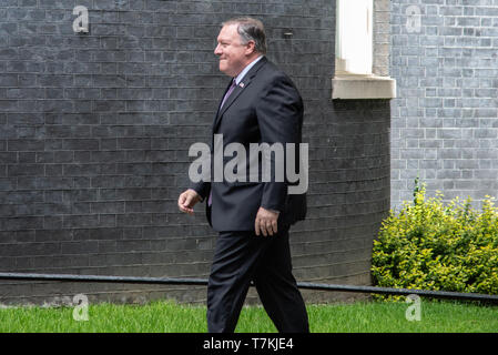 London, Großbritannien. 7. Mai, 2019. US-Außenministerin Mike Pompeo kommt an der Downing Street für ein Treffen mit dem Ministerpräsidenten Theresa May. Credit: Claire Doherty/Alamy leben Nachrichten Stockfoto