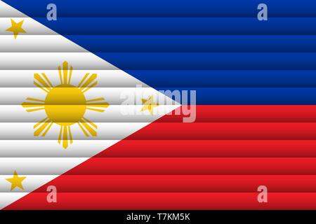 Flagge der Philippinen. Für Independence Day. Vector Illustration. Stock Vektor