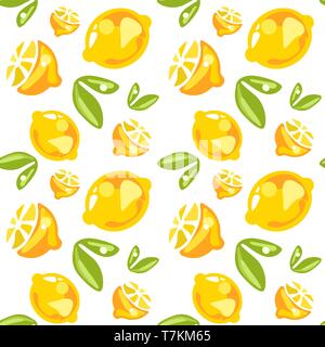Nahtlose Muster von Zitronen Stock Vektor