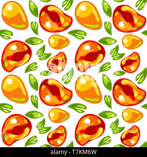 Nahtlose Muster von mango Stock Vektor