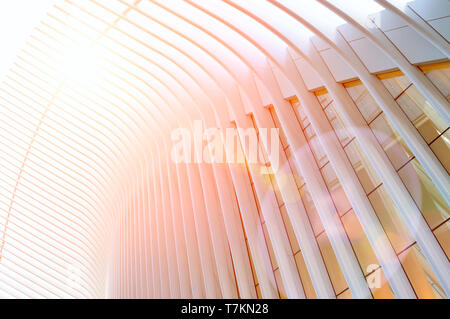 World Trade Center - Sonne über einem Oculus. Stockfoto