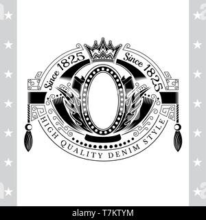 Silhouetes vintage heraldischen Elemente Stock Vektor