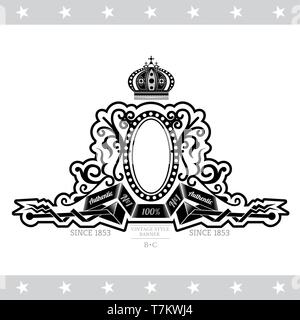 Silhouetes vintage heraldischen Elemente Stock Vektor