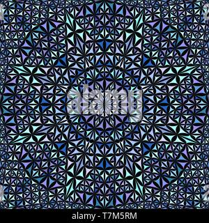 Blau nahtlose gekrümmte Dreieck Mosaik Fliese Kaleidoskop mandala Muster Stock Vektor