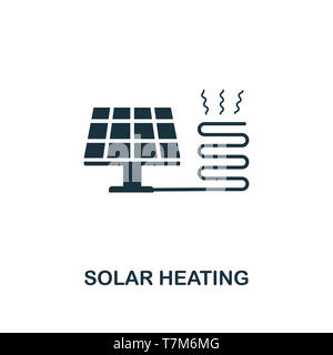 Solar Heizung Symbol. Premium Design von Urbanismus Sammlung. UX und UI. Pixel Perfect solar Heizung Symbol für Web Design, Anwendungen, Software, printin Stockfoto