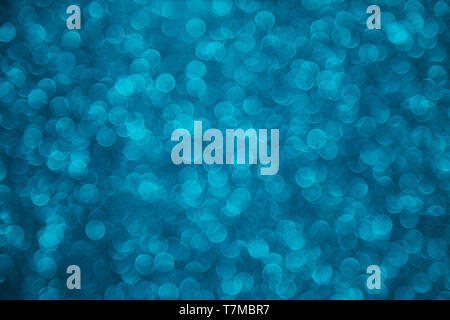 Türkis Blau Blaugrün bokeh defokussiertem Hintergrund Stockfoto