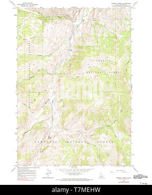 USGS TOPO Karte Idaho ID Bowery Creek 235430 1963 24000 Wiederherstellung Stockfoto