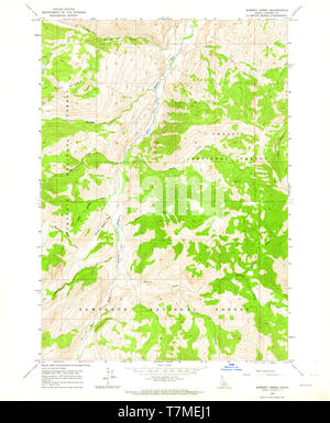 USGS TOPO Karte Idaho ID Bowery Creek 235431 1963 24000 Wiederherstellung Stockfoto