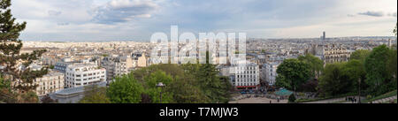 Stadtbild von Paris vom Montmartre gesehen Stockfoto