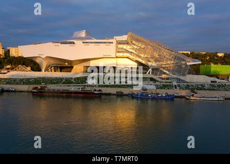 Frankreich, Rhône, Lyon, 2. Arrondissement, La Confluence Bezirk, Museum der Confluences, Architekten Coop Himmelb(l) an Wolf D. Prix&Partner, Le Rhône Stockfoto