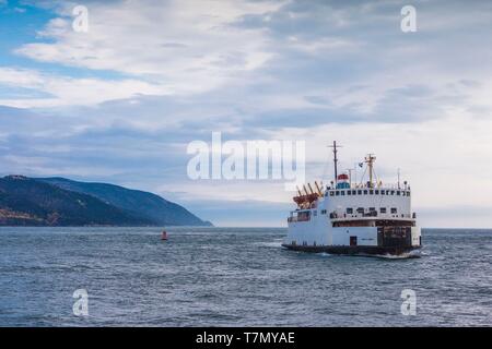 Kanada, Quebec, Capitale-Nationale Region Charlevoix, Saint Simeon, St-Simeon zu Riviere-du-Loup, St. Lawrence River ferry Stockfoto