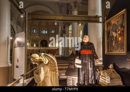 Kanada, Quebec, die Laurentides, Hieronymus, der Kathedrale des Hl. Hieronymus, Statue des Priesters Antoine Labelle und Engel Stockfoto