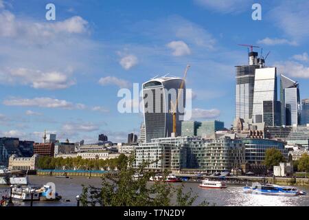 Die Walkie Talkie Gebäude, 20 Fenchurch Street, London, England. Stockfoto