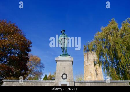 Das Kriegerdenkmal in Abbey Park, Evesham, Worcestershire, England Stockfoto