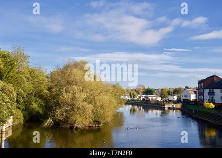 Fluss Avon, Evesham, Worcestershire, England Stockfoto