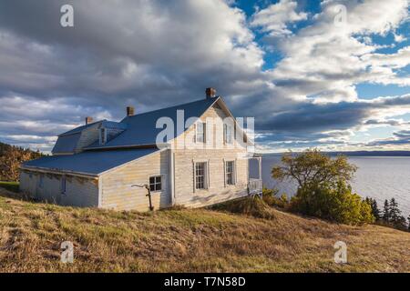 Kanada, Quebec, Gaspe Halbinsel, Forillon National Park, Grande-Grave, historische Siedlung Häuser Stockfoto