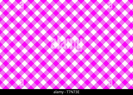 Pink Gingham Muster. Textur von rhombus/Plätze für - plaid, Tischdecken, Kleidung, Hemden, Kleider, papier, Bettwäsche, Bettdecken, Steppdecken und andere Texte Stock Vektor