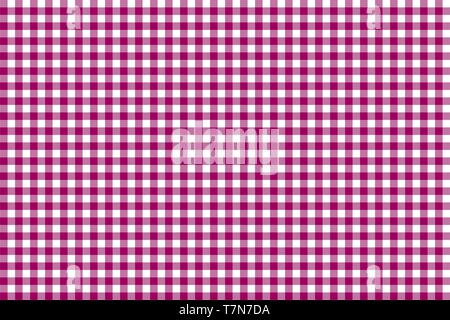 Pink Gingham Muster. Textur von rhombus/Plätze für - plaid, Tischdecken, Kleidung, Hemden, Kleider, papier, Bettwäsche, Bettdecken, Steppdecken und andere Texte Stock Vektor