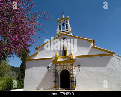 Ermita Reina de los Ángeles, La Peña de Arias Montano, Alajar, Sierra de Aracena, Heulva, Andalusien, Spanien Stockfoto