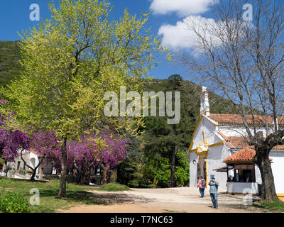 Ermita Reina de los Ángeles, La Peña de Arias Montano, Alajar, Sierra de Aracena, Heulva, Spanien Stockfoto