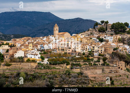 Idyllische Altstadt Benissa, Costa Blanca, Alicante, Spanien. Stockfoto